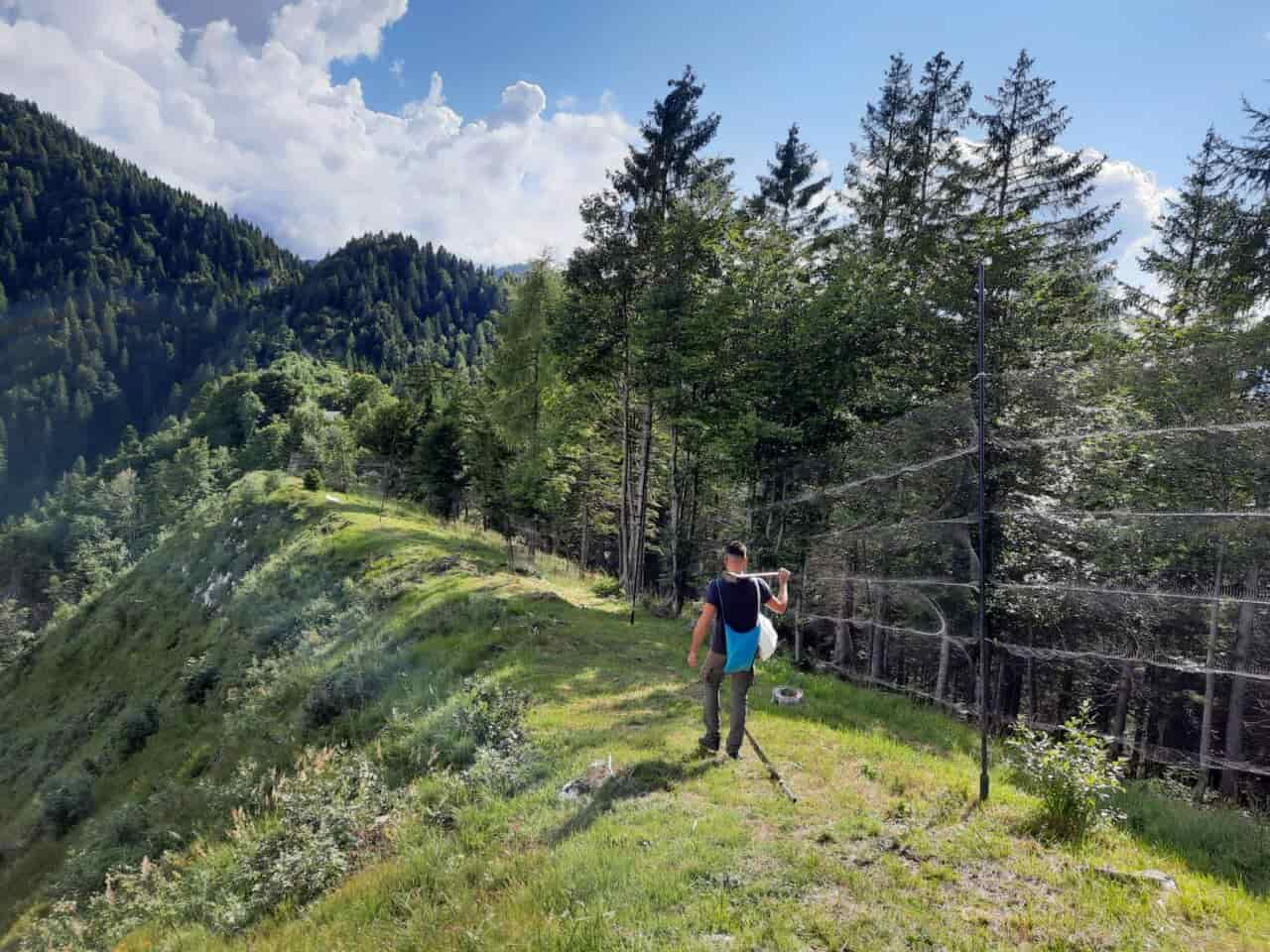 Un operatore controlla le reti a Bocca Caset