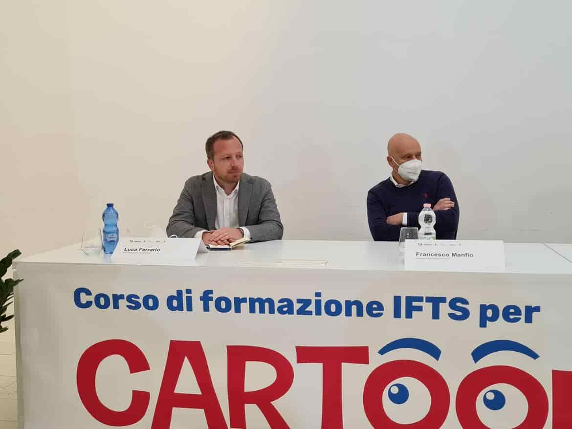 Luca-ferrario-e-Francesco-Manfio-alla-presentazione-dell-IFTS-Cartoon-artist_imagefullwide