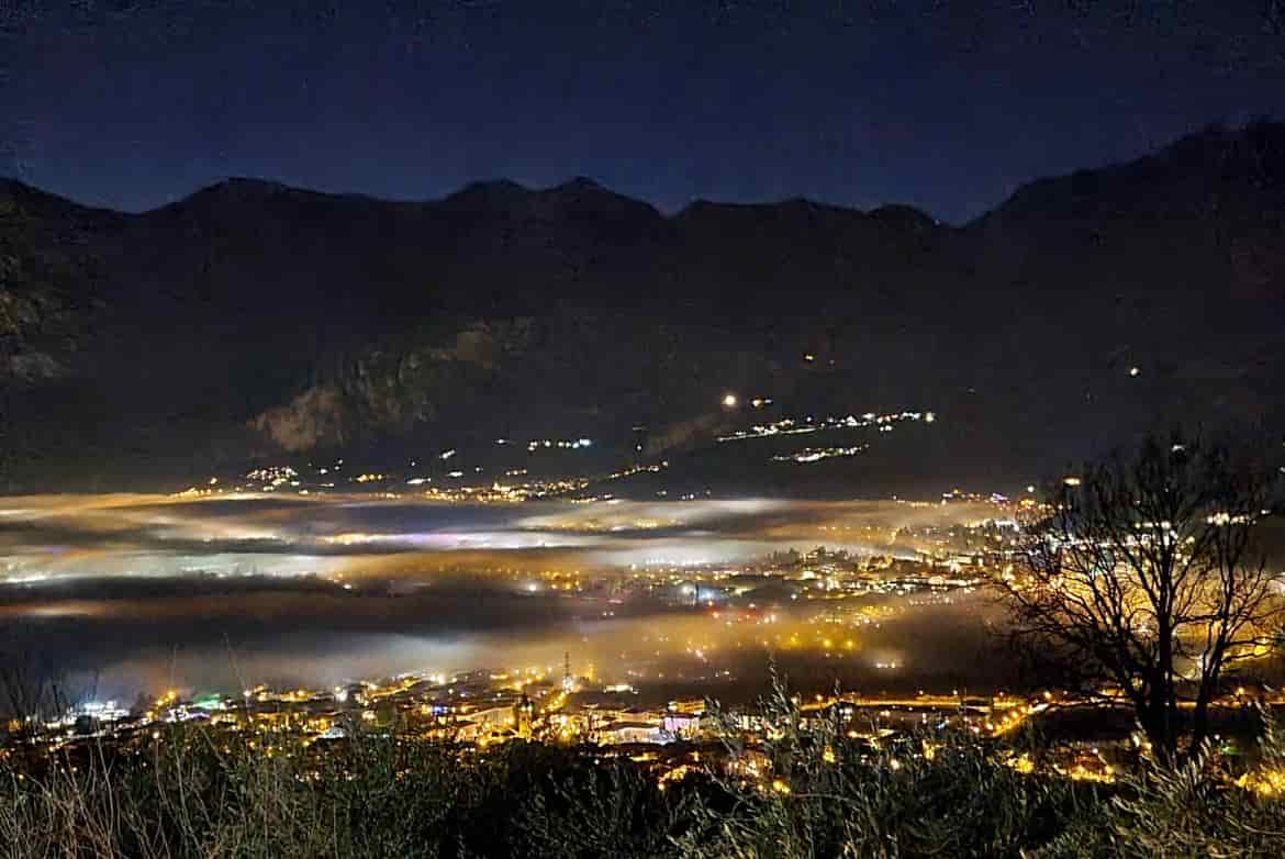 Alto-Garda nebbia notte