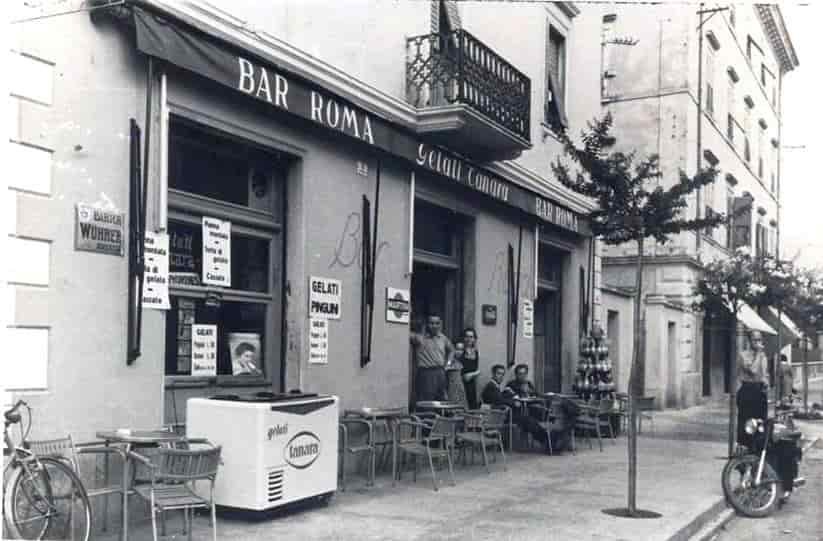 bar roma,viale roma, anni 50