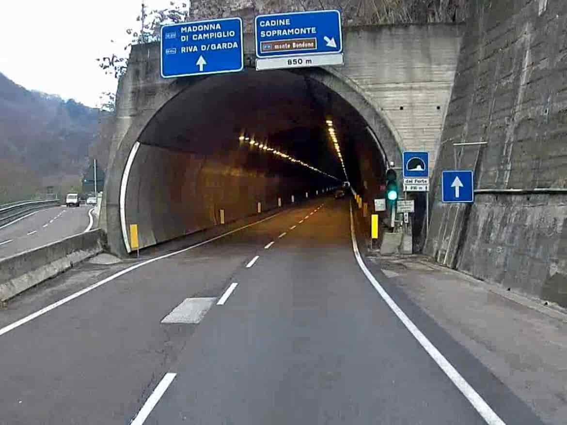 tunnel cadine trento gardesana SS45bis