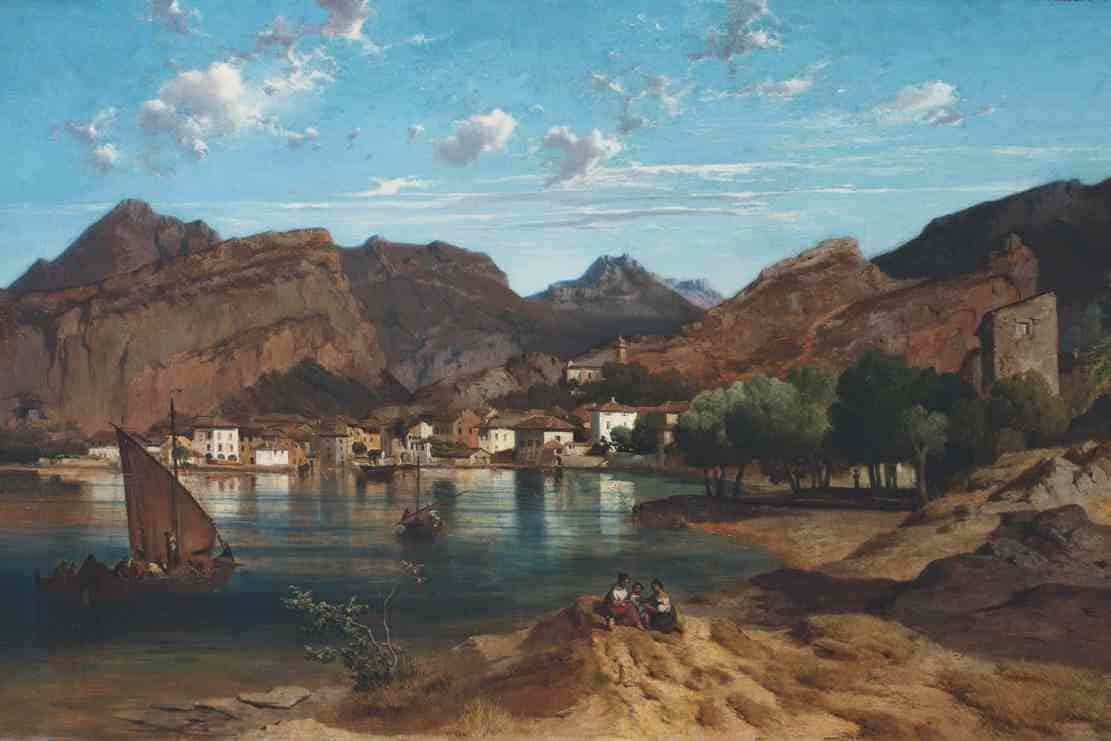 quassu - Zimmermann Au GARDA DIPINTO PANORAMAgust Albert - Torbole - 1860