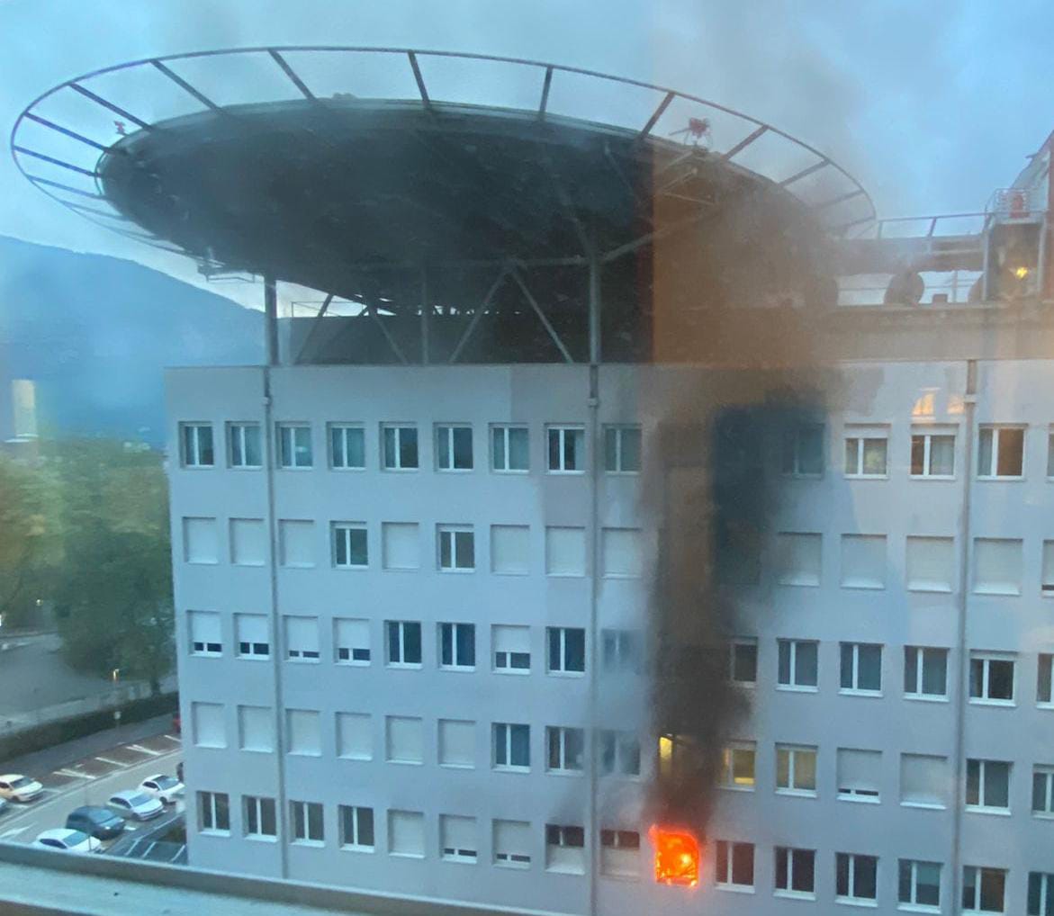 INCENDIO OSPEDALE SANTA CHIARA TRENTO 3