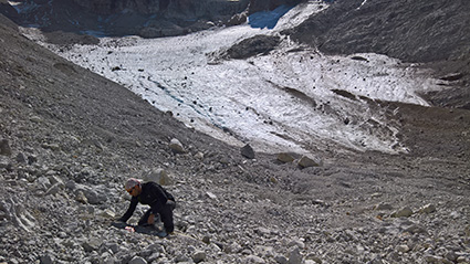 Mauro Gobbi presso la Vedretta d'Agola ()Dolomiti di Brenta) (1)