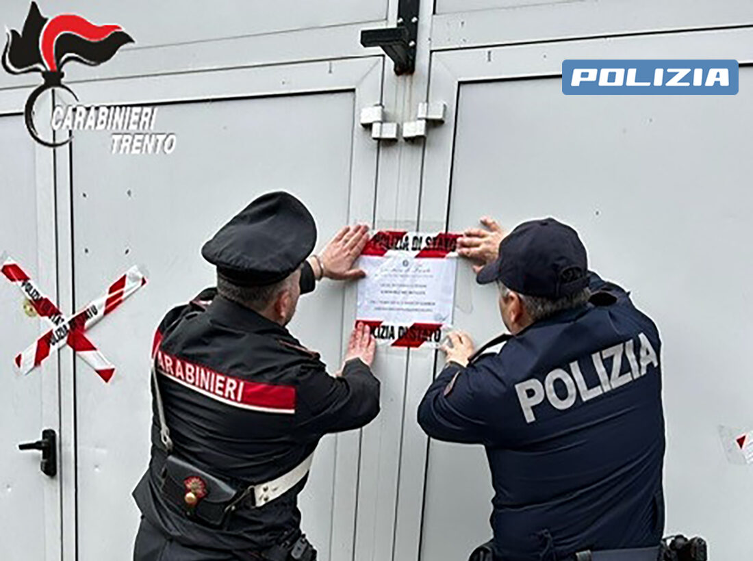 CARABILIERI POLIZIA chiusura DISCOTECA locale Arco