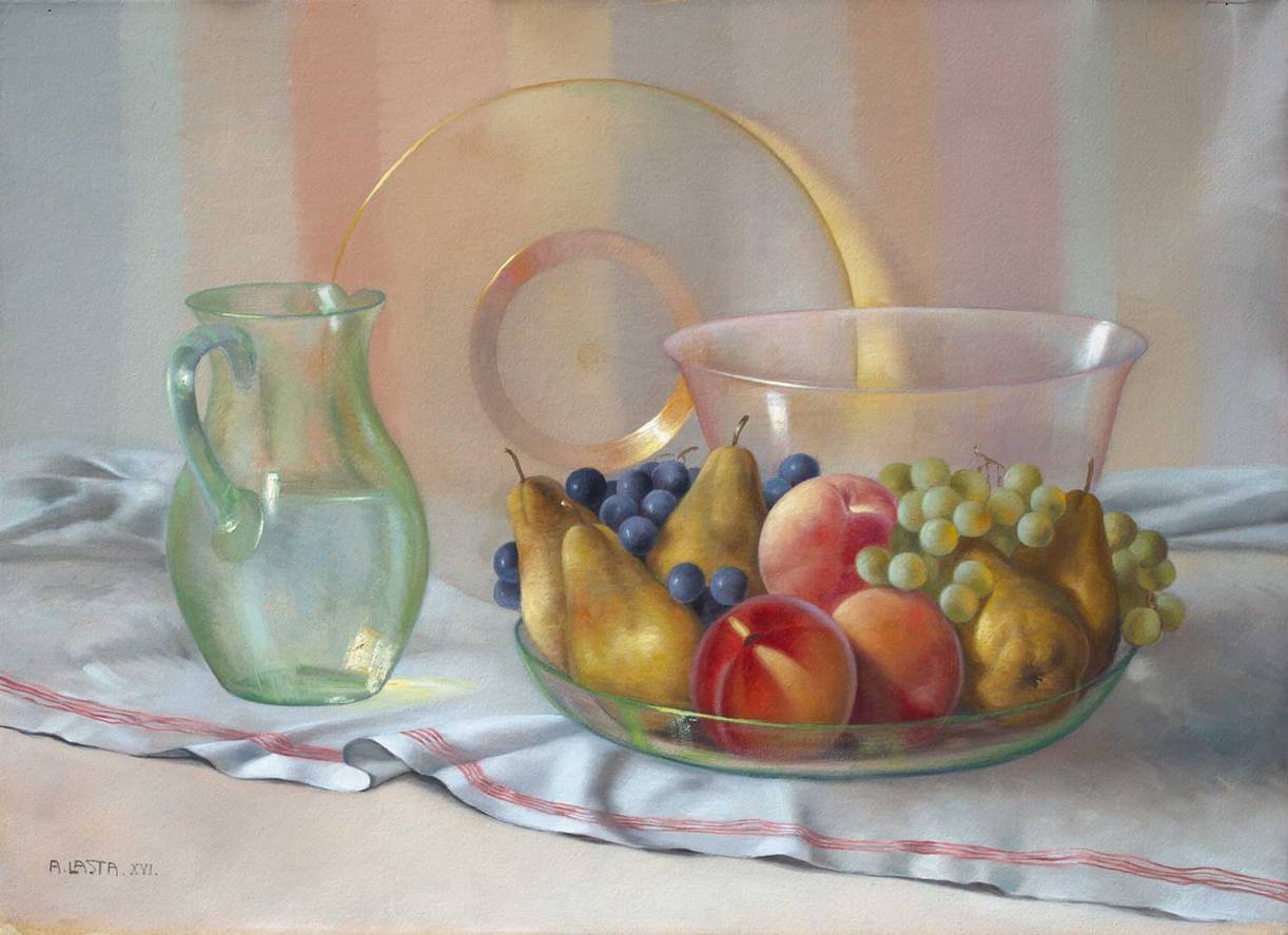 Lasta - 1938 - Composizione con frutta e vetri