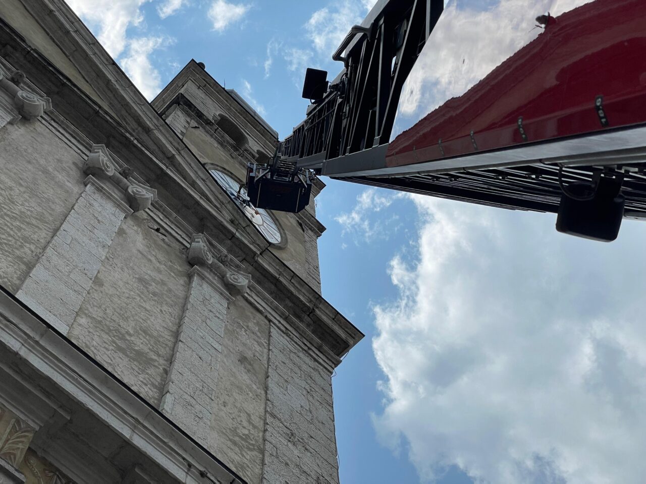 lavori campanile collegiata arco vigili del fuoco (1)