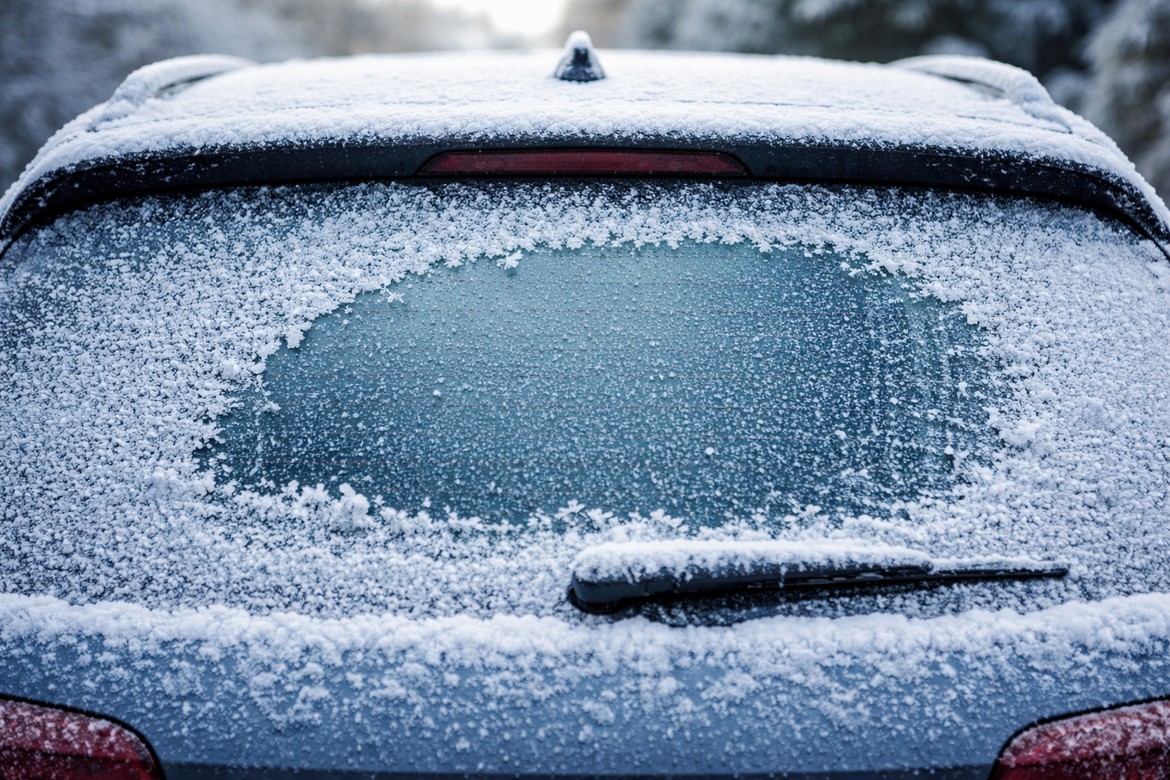 freddo chiaccio auto con brina