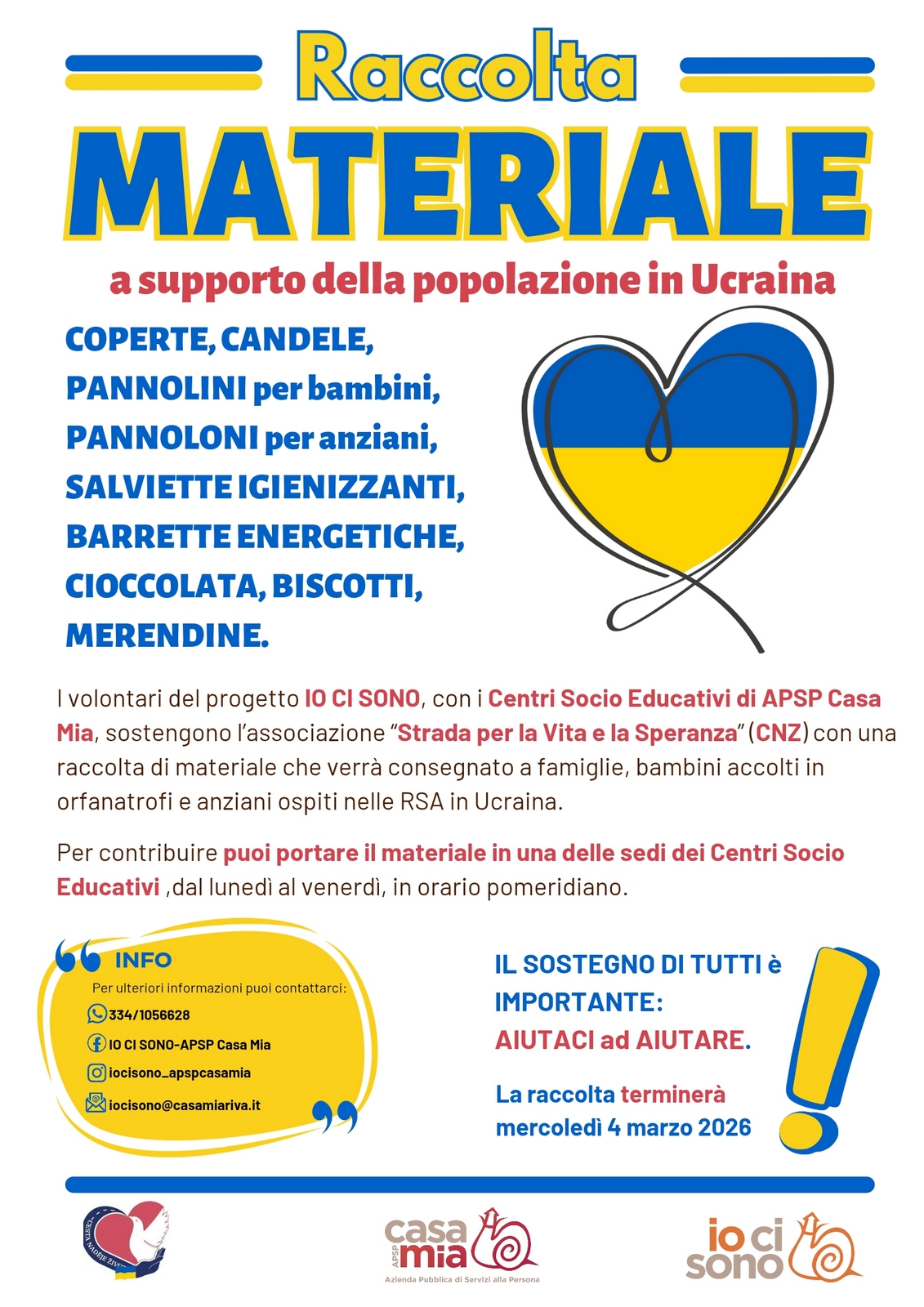 raccolta materiale IO CI SONO (1)