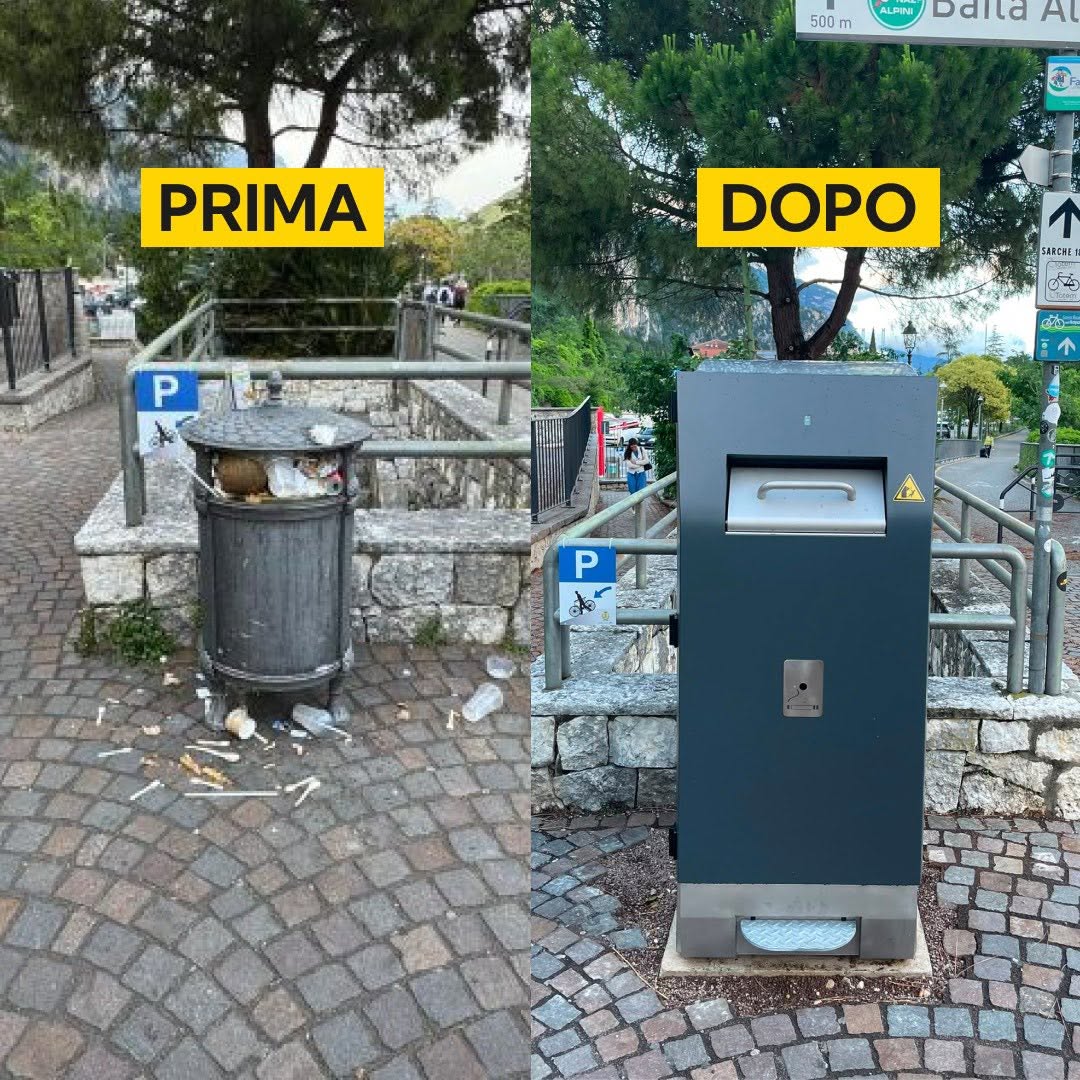 arco bidone compattatore ponte