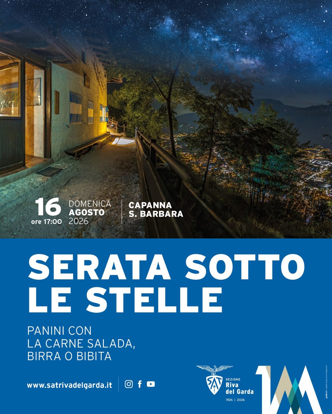 sat riva sotto le stelle