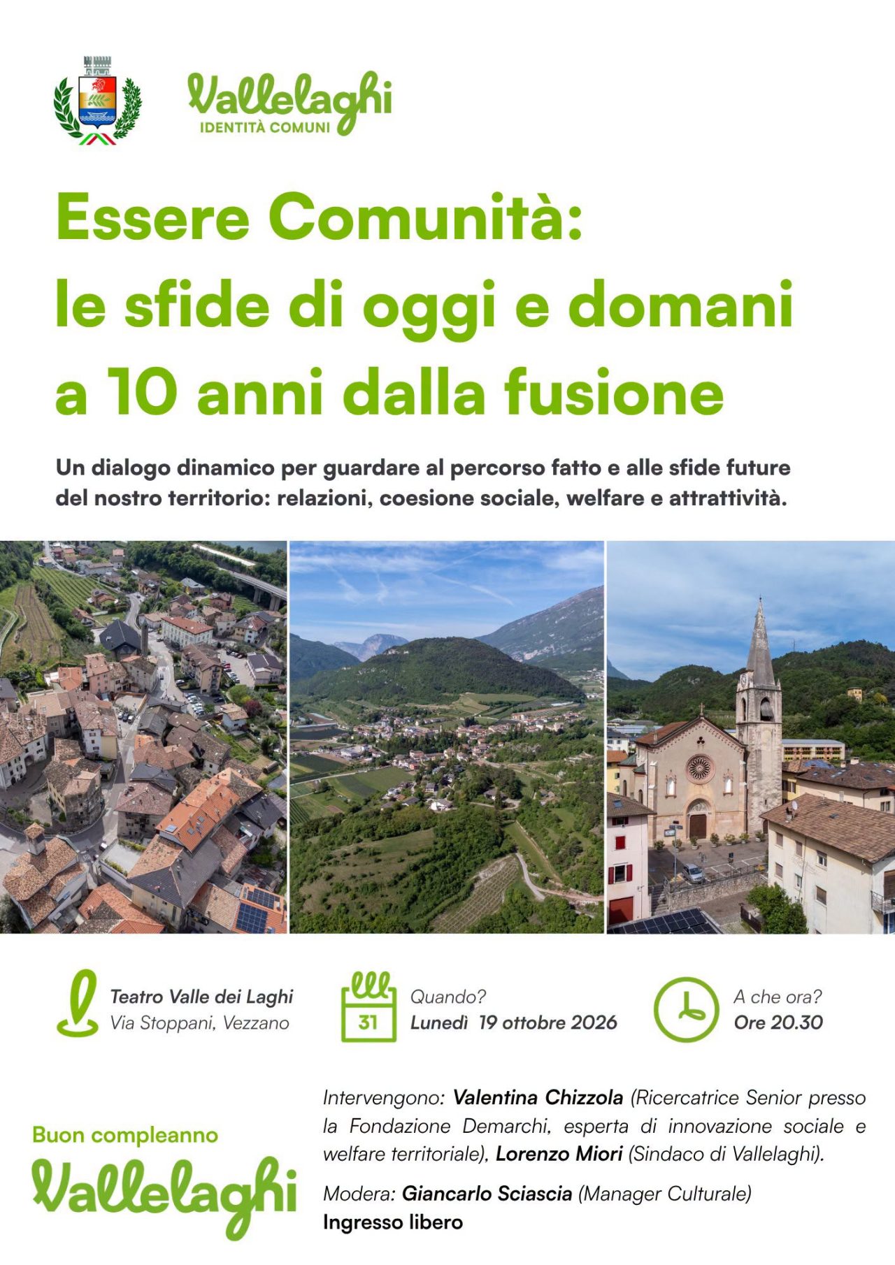 vallelaghi fusione 110 anni serata